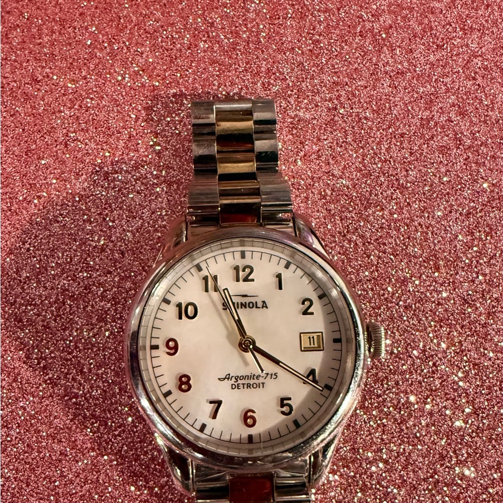 Shinola Vinton Argonite 715 Mother of Pearl MOP 38MM Watch NO BOX/COA